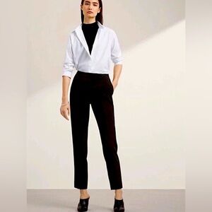 Aritzia Babaton Black Crop Cohen Mid Rise Pull On Slim Fit Women’s Pants Size 4